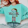 The Teacher Elf Shirt Matching Family Christmas Elf Men Women Kids Comfort Colors Sweatshirt Chalky Mint The Teacher Elf Shirt Matching Family Christmas Elf Men Women Kids Comfort Colors Sweatshirt Chalky Mint