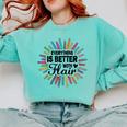Teacher Flair Pen Art Lover School Supplies Comfort Colors Sweatshirt Chalky Mint Teacher Flair Pen Art Lover School Supplies Comfort Colors Sweatshirt Chalky Mint