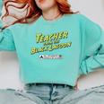 Teacher Halloween Tshirt Teacher From The Lagoon Men Women Comfort Colors Sweatshirt Chalky Mint