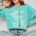 Teacher Inspirational Educator Favorite School Teacher Men Women Girls Kids Comfort Colors Sweatshirt Chalky Mint