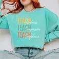 Teacher Kindness Compassion Confidence Teaching Comfort Colors Sweatshirt Chalky Mint Teacher Kindness Compassion Confidence Teaching Comfort Colors Sweatshirt Chalky Mint