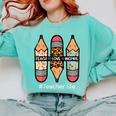 Teacher Life Teach Love Inspire Pencils Inspirational Women Comfort Colors Sweatshirt Chalky Mint Teacher Life Teach Love Inspire Pencils Inspirational Women Comfort Colors Sweatshirt Chalky Mint