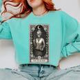 The Teacher Skeleton Tarot Card Comfort Colors Sweatshirt Chalky Mint