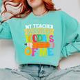 My Teacher Survived 100 Days Of Me 100th Day Of School Kids Comfort Colors Sweatshirt Chalky Mint My Teacher Survived 100 Days Of Me 100th Day Of School Kids Comfort Colors Sweatshirt Chalky Mint