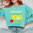My Teacher Survived 100 Days Of Me Comfort Colors Sweatshirt Chalky Mint My Teacher Survived 100 Days Of Me Comfort Colors Sweatshirt Chalky Mint