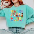 Teacher Of Tiny Superheroes Teach 100th Day Of School Comfort Colors Sweatshirt Chalky Mint Teacher Of Tiny Superheroes Teach 100th Day Of School Comfort Colors Sweatshirt Chalky Mint