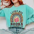 Teacher-TShirt I Like Big Books & I Cannot Lie Reading For Women Comfort Colors Sweatshirt Chalky Mint