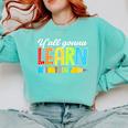 Teacher Y'All Gonna Learn Today First Day Of School Comfort Colors Sweatshirt Chalky Mint Teacher Y'All Gonna Learn Today First Day Of School Comfort Colors Sweatshirt Chalky Mint