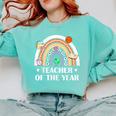 Teacher Of The Year Best Teacher Ever Men Women Comfort Colors Sweatshirt Chalky Mint Teacher Of The Year Best Teacher Ever Men Women Comfort Colors Sweatshirt Chalky Mint