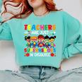 Teachers Are Just Superheroes In Disguise Back To School Comfort Colors Sweatshirt Chalky Mint