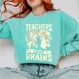 Teachers Love Brains Halloween Costume Boo Trick Teach Comfort Colors Sweatshirt Chalky Mint Teachers Love Brains Halloween Costume Boo Trick Teach Comfort Colors Sweatshirt Chalky Mint