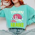 Teachers Love Brains Skeleton Halloween Teacher Funny Comfort Colors Sweatshirt Chalky Mint Teachers Love Brains Skeleton Halloween Teacher Funny Comfort Colors Sweatshirt Chalky Mint