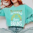 Teachers Love Zombie Teacher Halloween Fun Comfort Colors Sweatshirt Chalky Mint