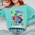 Teachers Are Superheroes Back To School Comfort Colors Sweatshirt Chalky Mint