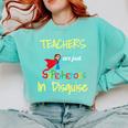 Teachers Are Superheroes First Day School T-Shirt Comfort Colors Sweatshirt Chalky Mint