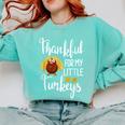 Teachers Thanksgiving Thankful For My Little Turkeys Comfort Colors Sweatshirt Chalky Mint Teachers Thanksgiving Thankful For My Little Turkeys Comfort Colors Sweatshirt Chalky Mint