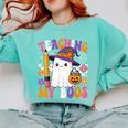 Teaching My Boos Ghost Teacher Cute Pencil Halloween Teacher Comfort Colors Sweatshirt Chalky Mint Teaching My Boos Ghost Teacher Cute Pencil Halloween Teacher Comfort Colors Sweatshirt Chalky Mint