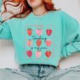 Teaching Is My Jam Teacher Team Crew Cute Strawberry Girls Comfort Colors Sweatshirt Chalky Mint Teaching Is My Jam Teacher Team Crew Cute Strawberry Girls Comfort Colors Sweatshirt Chalky Mint