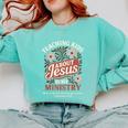 Teaching Kids About Jesus Is My Ministry Christian Teacher Comfort Colors Sweatshirt Chalky Mint Teaching Kids About Jesus Is My Ministry Christian Teacher Comfort Colors Sweatshirt Chalky Mint
