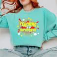 Teaching Is My Superpower Retro Comic Teacher Comfort Colors Sweatshirt Chalky Mint Teaching Is My Superpower Retro Comic Teacher Comfort Colors Sweatshirt Chalky Mint