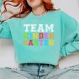 Team Kindergarten Shirt Boy Girl Teacher Graduation Comfort Colors Sweatshirt Chalky Mint