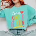 Team Kindergarten Teacher Student Back To School Comfort Colors Sweatshirt Chalky Mint