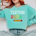 Testing Squad Costume Test Day Teacher Student School Comfort Colors Sweatshirt Chalky Mint Testing Squad Costume Test Day Teacher Student School Comfort Colors Sweatshirt Chalky Mint