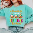 Thankful For My 3rd Grade Turkeys Thanksgiving Teacher Kids Comfort Colors Sweatshirt Chalky Mint