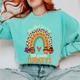 Thankful For My 5th Grade Turkeys Thanksgiving Teacher Comfort Colors Sweatshirt Chalky Mint Thankful For My 5th Grade Turkeys Thanksgiving Teacher Comfort Colors Sweatshirt Chalky Mint