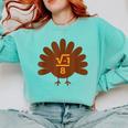 Thanksgiving Math Teacher Math Symbol Men Women Girls Kids Comfort Colors Sweatshirt Chalky Mint