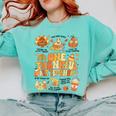 Thanksgiving One Thankful Art Teacher Fall Groovy Men Women Comfort Colors Sweatshirt Chalky Mint Thanksgiving One Thankful Art Teacher Fall Groovy Men Women Comfort Colors Sweatshirt Chalky Mint