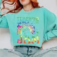 Tie Dye Teaching Social Studies Is My Jam Sunglasses Teacher Comfort Colors Sweatshirt Chalky Mint