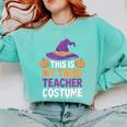 This Is My Tired Teacher Costume Halloween Comfort Colors Sweatshirt Chalky Mint This Is My Tired Teacher Costume Halloween Comfort Colors Sweatshirt Chalky Mint