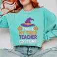 This Is My Tired Teacher Costume Halloween Premium Tri-Blend Comfort Colors Sweatshirt Chalky Mint This Is My Tired Teacher Costume Halloween Premium Tri-Blend Comfort Colors Sweatshirt Chalky Mint