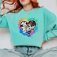 TK Teacher Transitional Kindergarten Heart Back To School Comfort Colors Sweatshirt Chalky Mint TK Teacher Transitional Kindergarten Heart Back To School Comfort Colors Sweatshirt Chalky Mint