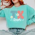 TK Team Back To School Teachers Students Team TK Comfort Colors Sweatshirt Chalky Mint