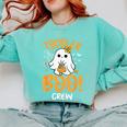 Toddler Boo Crew Babysitters Daycare Teacher Halloween Party Comfort Colors Sweatshirt Chalky Mint