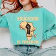 History Education Is Freedom African Map Black Teacher Comfort Colors Sweatshirt Chalky Mint History Education Is Freedom African Map Black Teacher Comfort Colors Sweatshirt Chalky Mint