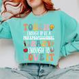 Tough Enough To Be a Paraprofessional Groovy Sped Teacher Comfort Colors Sweatshirt Chalky Mint