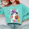 Trick Or Teach Groovy Teacher Ghost Halloween Teacher Comfort Colors Sweatshirt Chalky Mint Trick Or Teach Groovy Teacher Ghost Halloween Teacher Comfort Colors Sweatshirt Chalky Mint