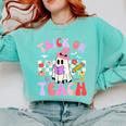 Trick Or Teach Halloween Teacher Floral Ghost Groovy Comfort Colors Sweatshirt Chalky Mint Trick Or Teach Halloween Teacher Floral Ghost Groovy Comfort Colors Sweatshirt Chalky Mint