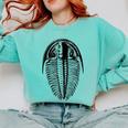 Trilobite Fossil Geology Teacher Student Geologist Comfort Colors Sweatshirt Chalky Mint