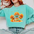 Turkey Read Books Reading Fall Thanksgiving Teacher Comfort Colors Sweatshirt Chalky Mint Turkey Read Books Reading Fall Thanksgiving Teacher Comfort Colors Sweatshirt Chalky Mint