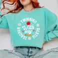 Twin Day Teacher Twinning With My Bestie Matching For Men Women Comfort Colors Sweatshirt Chalky Mint