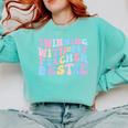 Twinning With My Teacher Bestie Teaching Partner Comfort Colors Sweatshirt Chalky Mint