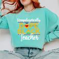 Unapologetic Dope Teacher African American Melanin Comfort Colors Sweatshirt Chalky Mint