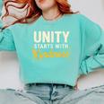Unity Kindness Shirt Women Teachers Kids Unity Day Orange Comfort Colors Sweatshirt Chalky Mint