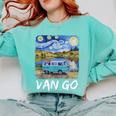 Van Go Retro Vanlife Art Teacher Comfort Colors Sweatshirt Chalky Mint