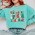Verry Merry Speech Language Pathologist Teacher Christmas Comfort Colors Sweatshirt Chalky Mint Verry Merry Speech Language Pathologist Teacher Christmas Comfort Colors Sweatshirt Chalky Mint