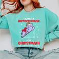 I Want A Hippopotenuse For Christmath Math Teacher Christmas Comfort Colors Sweatshirt Chalky Mint